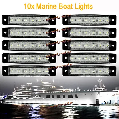 10x Marine LED Navigation Light White Boat Deck Courtesy Interior Cabin Lights • $12.68