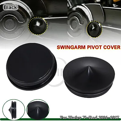 Black Swingarm Pivot Bolt Cover For Harley Night Street V-Rod Muscle VRSCF VRSCR • $26.98