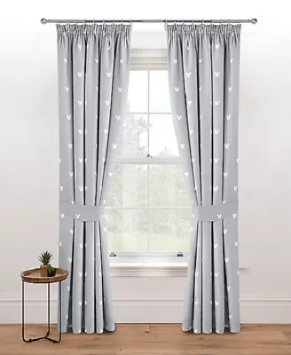 £37.99 • Buy Disney Mickey Mouse Blackout Pencil Pleat Curtains Grey 66x90 RRP 46.00 Lot GD