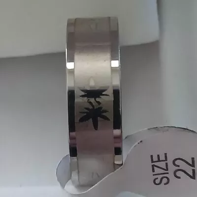 Ring Size 12 Unisex Stainless Steel Ring Design #7 Weed Leaf • $1.99