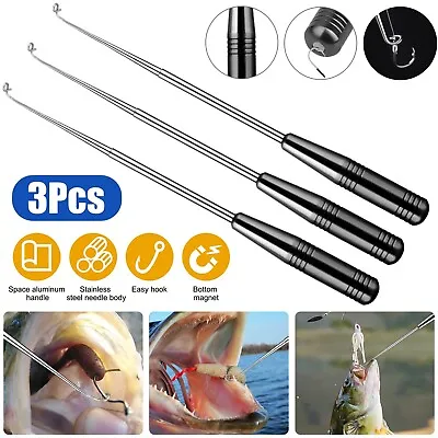 $9.48 • Buy 3x Fish Hook Removers Set Fishing Hooks Removal Tool Stainless Steel With Magnet