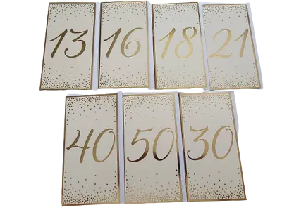 Birthday Money Wallet Card 13th 16th 18th 21st 30th 40th 50th Birthday Cream  • £1.89