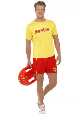 Adult Mens Yellow Baywatch Lifeguard Costume • £38.99