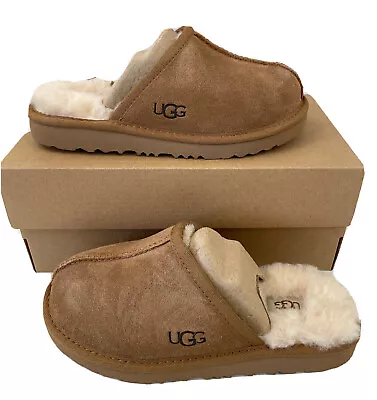 NWT UGG Little Kids Keegan Slide Slipper Chestnut Size 1 • $48