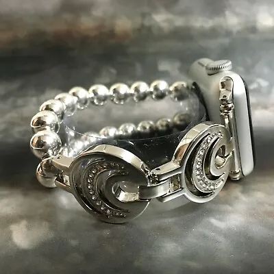 $86.42 • Buy Apple Watch Band Women IWatch Jewelry Fitbit Bracelet Silver Hematite