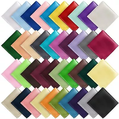 Wedding Set Mens Handkerchief Lot 40-Pcs Assorted Silk Pocket Square Party NEW • $30.74