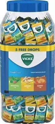 Vicks Cough Drops Candy Tulsi Ginger Menthol Honey Throat Relief 205 Pc + 5 Free • £19.99