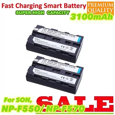 2x 3100mAh NP-F550 Battery For Sony NP-F570 NP-F970 F750 F960 F770 Camcorder AU • $38.77