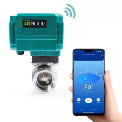 1  Smart Stainless Steel Electrical Motorized Ball Valve Remote App Control • $104.69