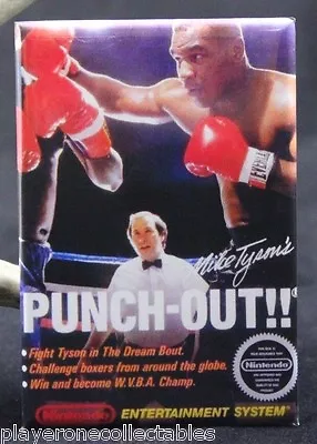 Mike Tyson's Punch-Out Game Box 2  X 3  Fridge Magnet. NES Vintage Video Game. • $6.39