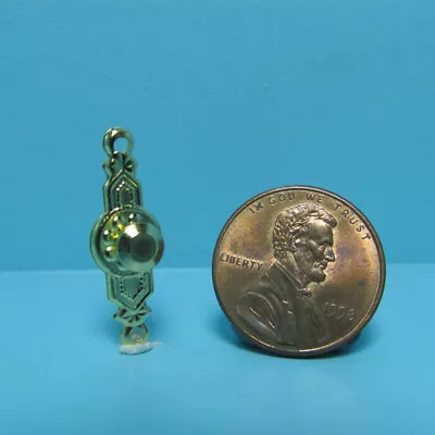 Dollhouse Miniature Gold Metal Door Knob With Ornate Plate CLA05510 • $2.24