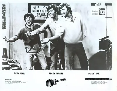 Photograph 8x10 The Monkees Davy Jones  Micky Dolenz  Peter Tork  & Decal Sheet • $5.99