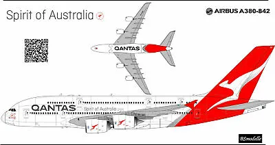 1/144 BSModelle Decals Airbus A380 Qantas   • $23