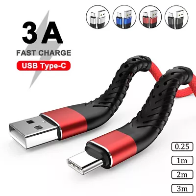 2m 3m Type C USB C Fast Charge Charger Cable For Samsung S21 S20 S10 S9 S8 Plus • $7.98