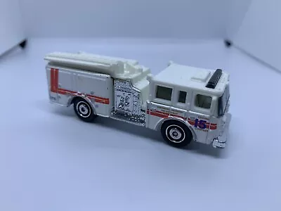 Matchbox - Fire Engine Pumper Truck White - Diecast - 1:64 Scale - USED • £2.50