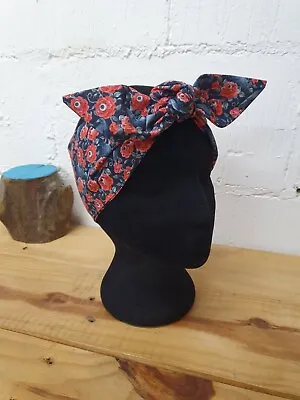 Rose Eyeball Raven Spooky Head Scarf Rockabilly Pin Up Hair Wrap 50s Turban • £8