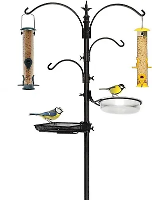 91  Premium Bird Feeding Station With 2 Bird Feeders - Multi Feeder Pole Stand • $49.99