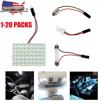 1-20 Packs LED COB White 48SMD Bulbs BA9S Car Interior Panel Light Dome Map Lamp • $6