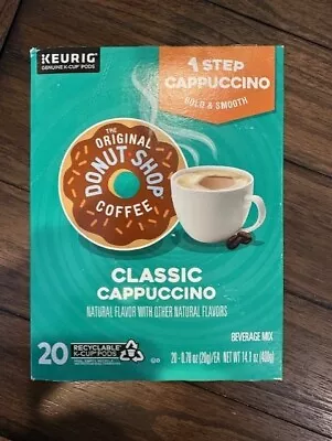 The Original Donut Shop Classic Cappuccino 20 Coffee K-Cups 1 BOX BB 10/29/23 • $10.99