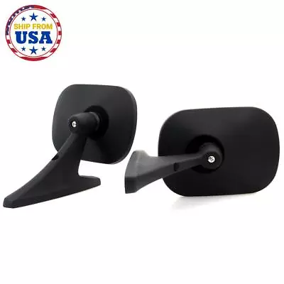 BLACK DOOR MIRROR  ( 2pcs ) FOR CHEVROLET CORVETTE STINGRAY 1963 - 1982 • $75.70