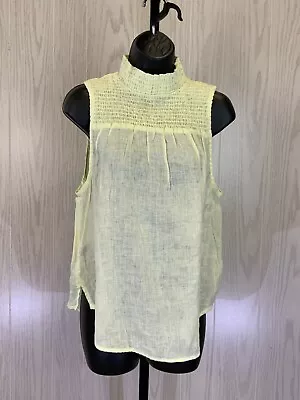 Cloth & Stone Sleeveless Smock Top Women's Size M Yellow NEW MSRP $80 • $19.96