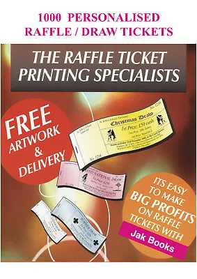 1000  Printed Prize Draw Tickets - Raffle Tickets - Fundraising • £20