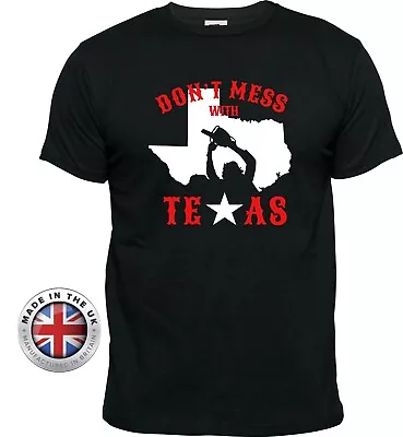 Texas Chainsaw Massacre T Shirt 'DON'T MESS WITH TEXAS' Unisexladies Fitted • £14.99