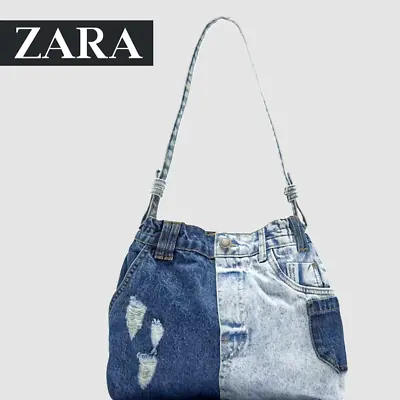 Zara Blue Denim Hobo Bag / Handbag -  Designer Bags By BagaholiX (B005) • £39.99