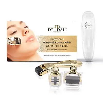 $29.50 • Buy Dr. Dali 3-Piece Derma Roller Kit 0.25mm - Microneedle Face Roller With Extras