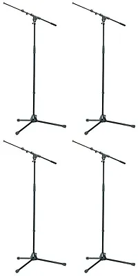 4-Pack! NEW K&M 21090B 210/9 Mic Stand & Boom Konig & Meyer! • $407.96