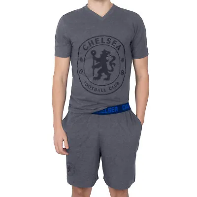 Chelsea FC Mens Pyjamas Short Loungewear OFFICIAL Football Gift • £14.99