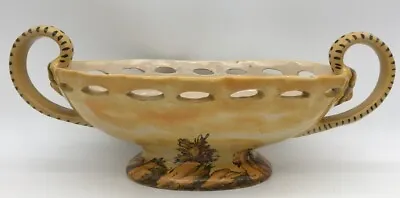 Ceramic Centerpiece Bowl Mary Ryan Creation Lion Theme 15  X 7  Oval Italian • $67.49