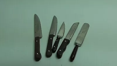 £6.95 • Buy 12th Scale Metal Set Of 5 Knives    British Made Top Quality Item   IW131