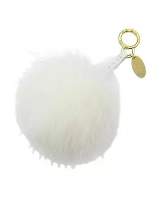 Pre Loved Fendi Luxury White Fur Key Chain With Elegant Design And High • $696