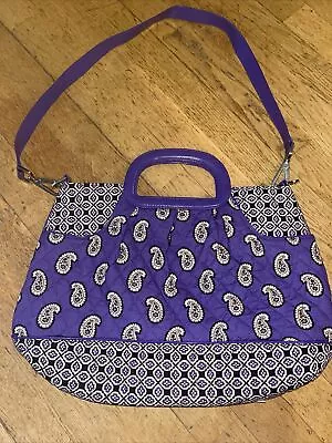 Vera Bradley Simply Violet Purple Paisley Charleston Tote Bag • $24.99