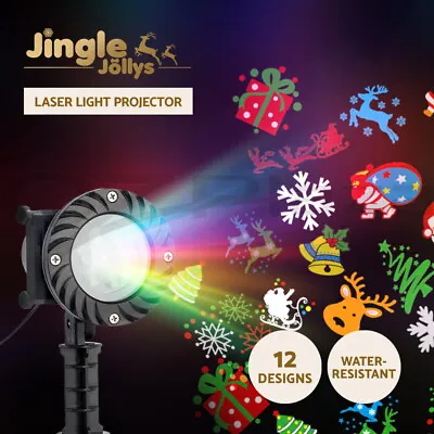 $36.95 • Buy Jingle Jollys Christmas Projector Laser Lights Moving Landscape Light Lamp