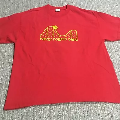 $10 • Buy Randy Rogers Band T Shirt Men's XL Red Double Sided Graphic Cotton Short Sleeve