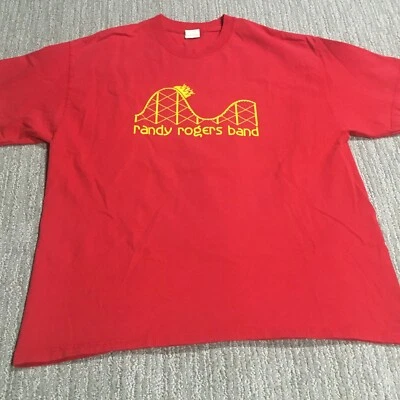 $10 • Buy Randy Rogers Band T Shirt Men's XL Red Double Sided Graphic Cotton Short Sleeve