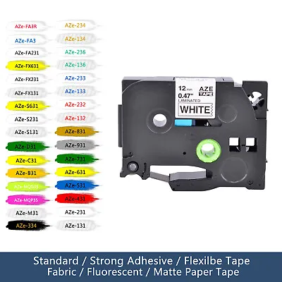 1/2  Label Tape Cartridge TZ231 TZe231 TZ131 TZ631 For Brother P-Touch 0.47   • $7.99