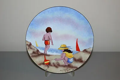 Dominic John Mingolla Enamel On Copper 8  Limited Edition  Beach Fun  Plate • $17.84