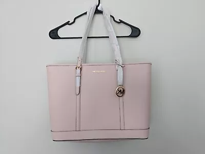 Michael Kors Jet Set Travel Large Saffiano Leather Tote Bag Powder Blush Pink • $95