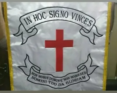 Medieval Crusader Knights Templar Masonic Holy Land War Battle Lodge Banner Flag • $157.85