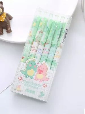 6x CUTE KAWAII Japanese Animal Dinosaur Ballpoint Gel Pens Stationery Black Ink • £7.99