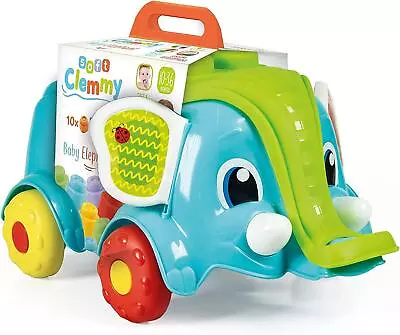 Soft Clemmy Baby Elephant Wagon With Soft Washable Building Blocks • £22.49