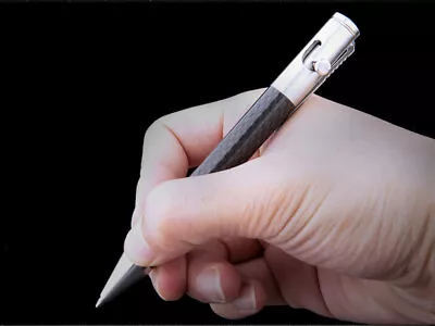 Carbon Fiber +Stainless Steel Bolt Action Strategy Pen Pocket Ball Write Pen EDC • $15.30