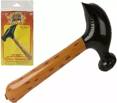 INFLATABLE HAMMER - Large 86cm Adults Kids Halloween Fancy Dress Games Fun Toy • £2.49