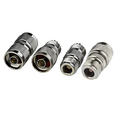 4pc RF Coaxial Adapter Connector Kit N Male/female To UHF PL-259 SO-239 M/F NEW • £15.60
