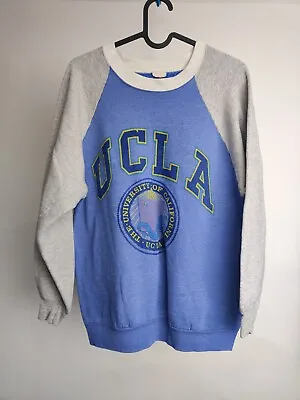 UCLA University Of California Women Varsity Crewneck Blue VTG Size L USA Made • £39.47