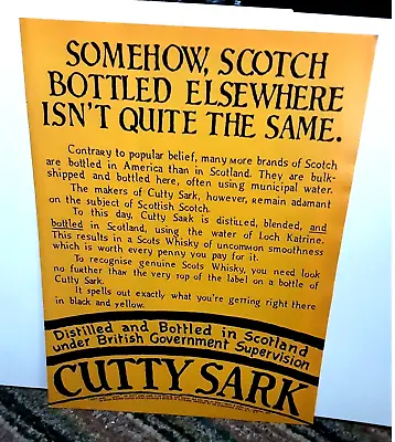 1978 Cutty Sark Scotch Bottled Elsewhere Not The Same Vintage Print Ad 70s • $6.98