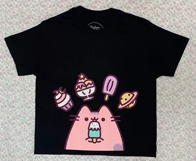 Pusheen Ladies The Cat Shirt The Cat Vintage Juniors Cropped Top T-Shirt • $19.99